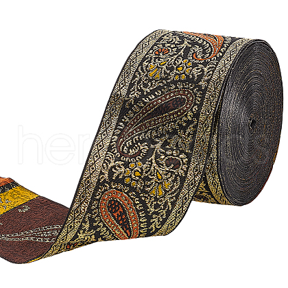 Embroidery Polyester Ribbon SRIB-WH0011-262-1