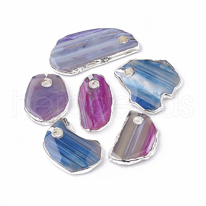 Natural Agate Pendants G-S299-27-1