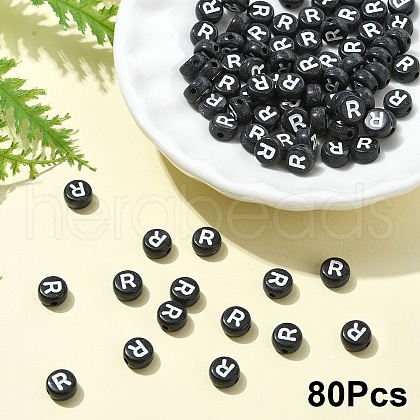 Opaque Acrylic Horizontal Hole Beads SACR-YW0001-70R-1