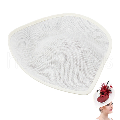Linen Mini Hat Fascinator Base AJEW-WH0561-32E-1