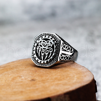 Bear Claw Stainless Steel Rings for Men's PW-WG7F358-01-1