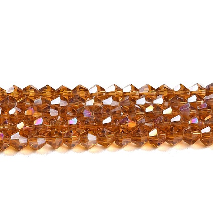 Transparent Electroplate Glass Beads Strands EGLA-A039-T3mm-B28-1