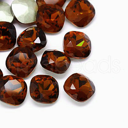 Glass Pointed Back Rhinestone Cabochons RGLA-A003-18x7mm-220-1