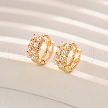 Imitation Pearl Hoop Earrings for Women WF4353-1