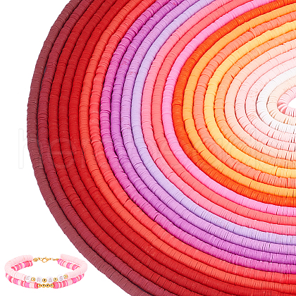   2 Bags Fixed Mixed 25-Color Handmade Polymer Clay Beads CLAY-PH0002-01A-1