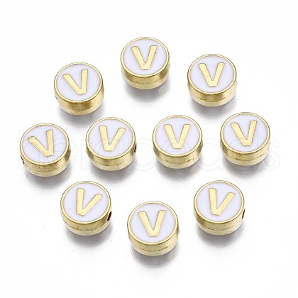 Alloy Enamel Beads ENAM-N052-006-01V-RS-1