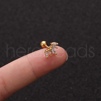 Brass Micro Pave Clear Cubic Zirconia Cartilage Earrings for Women WGD0011-02-1