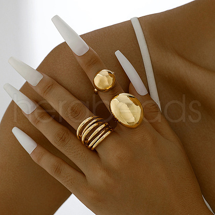 3Pcs Alloy Finger Rings Sets WG7802C-03-1