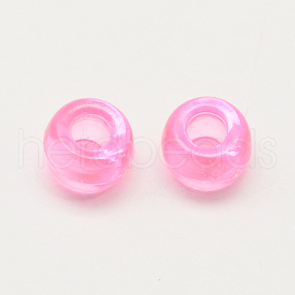 Transparent Acrylic European Beads MACR-Q156-02G-1