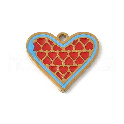 304 Stainless Steel Enamel Charms STAS-P388-19H-G-1