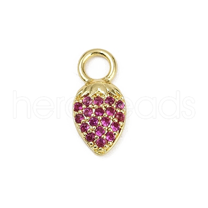 Brass Micro Pave Cubic Zirconia Pendants KK-M322-48G-02-1