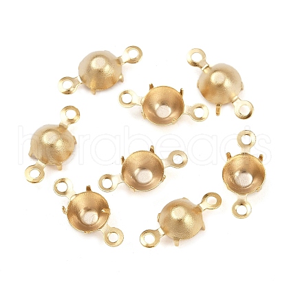 Brass Rhinestone Claw Connector Charms KK-P310-22A-G-1