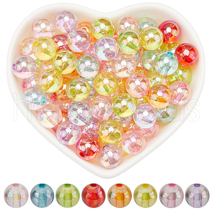 SOFPLATE 200Pcs Transparent Acrylic Beads MACR-SP0001-18-1