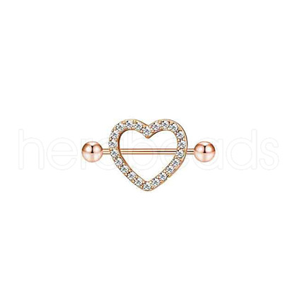 Zinc Alloy Crystal Rhinestone Nipple Rings WG47CF8-02-1