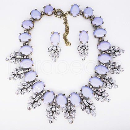 Alloy Rhinestone Jewelry Sets FS-WG3ECD0-09-1
