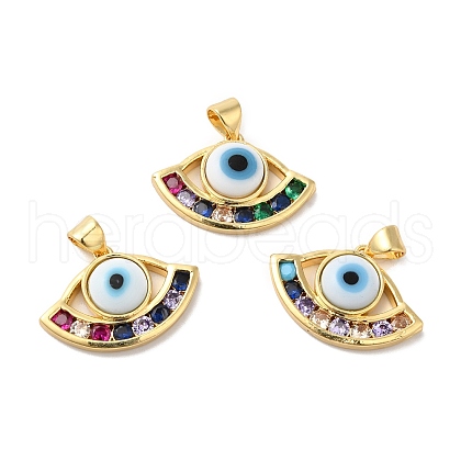 Handmade Evil Eye Lampwork Pendants LAMP-E034-01G-05-1