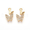 Brass Micro Pave Cubic Zirconia Pendants ZIRC-T016-25-1