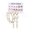 6 Pairs Alloy Earring Sets WGC7E5F-06-1
