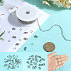 SUNNYCLUE 10M Ion Plating(IP) 304 Stainless Steel Paperclip Chains wih 50Pcs Open Jump Rings with 20Pcs  Lobster Claw Clasps FIND-SC0012-56B-3