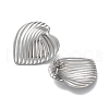 Non-Tarnish 304 Stainless Steel Heart Ear Studs for Women EJEW-P234-18P-2