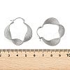 Textured Twist Brass Hoop Earrings for Women EJEW-U055-03B-P-3