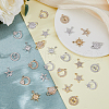 SUPERFINDINGS 28Pcs 14 Style Alloy Rhinestone Pendants ALRI-FH0001-19-5