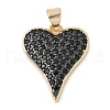 Brass Micro Pave Cubic Zirconia Pendants KK-K298-15C-G-1
