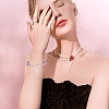 Beebeecraft 2 sets 2 Colors Extender Clasps Brass Micro Pave Cubic Zirconia Fold Over Extension Clasps FIND-BBC003-55A-5