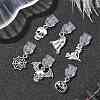 Halloween Theme Tibetan Style Alloy Charm Mobile Straps HJEW-JM03453-2