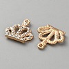 Alloy Rhinestone Pendants FIND-P033-01G-2