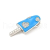 Rack Plating Brass Micro Pave Cubic Zirconia Pendants KK-P277-09P-3