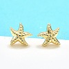 Brass Stud Earrings EJEW-H157-01G-04-1