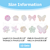 10Sets 200G Transparent Acrylic Frosted Beads FACR-HS0001-02B-2