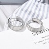 304 Stainless Steel Hoop Earrings for Women EJEW-C096-53P-4