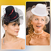  8Pcs 4 Colors Terry Fabric Mini Hat Fascinator Base AJEW-NB0005-99-6