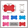 SOFPLATE 40Pcs 5 Colors Pet Aluminium Pendants FIND-SP0002-44-2