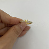 Brass Micro Pave Clear Cubic Zirconia Finger Rings FS-WGE303B-11-1