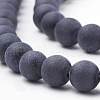 Synthetic Blue Goldstone Beads Strands G-T106-007A-2