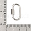 Non-Tarnish 304 Stainless Steel Screw Carabiner Lock Charms STAS-H107-04D-P-3
