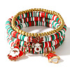 4Pcs Christmas Santa Snowman Gloves Charm Bracelets CM6429-1-1