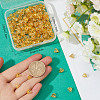 Beebeecraft 200Pcs Brass Bead Cap Bails KK-BBC0015-06G-3