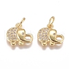 Brass Micro Pave Cubic Zirconia Pendants ZIRC-G168-40G-1