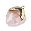 Natural Rose Quartz Pendants G-U019-03B-05-2
