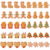 CHGCRAFT 40Pcs 10 Styles Christmas Theme Opaque Resin Imitation Biscuit Decoden Cabochons RESI-CA0001-75-1