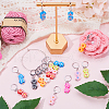 Handmade Polymer Clay Flower Pendant Locking Stitch Markers HJEW-SC0001-45-4