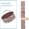 5 Yards Ethnic Style Polycotton Jacquard Rhombus Ribbon OCOR-WH0078-167A-2