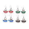 Tibetan Style Chandelier Earrings EJEW-JE00317-1