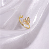 Adjustable Brass Micro Pave Cubic Zirconia Cuff Rings FS-WGDCDFA-01-2