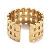 304 Stainless Steel Net Open Cuff Rings RJEW-K273-02G-3