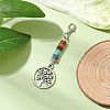 Alloy Tree of Life Pendant Decorations HJEW-JM02062-04-2